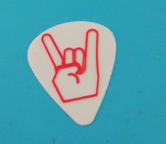 Rock Funny Guitar Pick 3D Printer Model