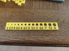 Metric Screw Sizer (M2 – M8) 3D Printer Model