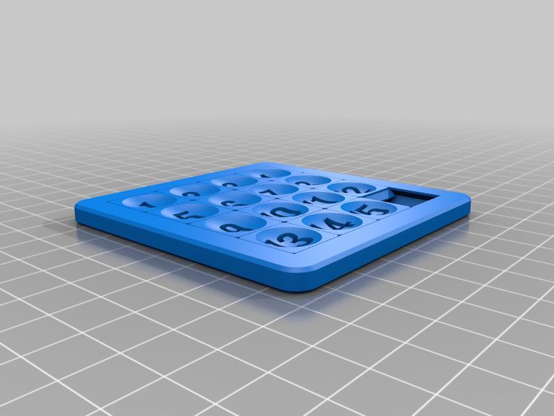 Sliding Puzzle 4×4 Print In Place 3d Printer Model Free Download - 3axis.co