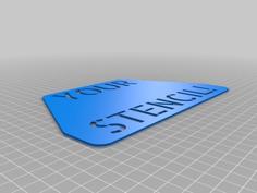 Custom Multiline Stencil – Parametric 3D Printer Model