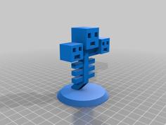 Minecraft – Wither Sculpture On A Podium 3D Printer Model