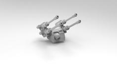 Heavy Hydra Air Defense Turret With Posable Radar 3D Printer Model