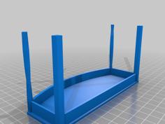 Bow Front Table 1:12 Scale 3D Printer Model