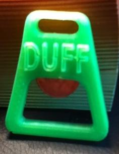 Duff Beer Opener 3D Printer Model