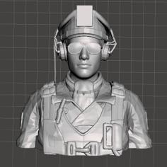 R/C WW2 USAAF Bomber Pilot 3D Printer Model