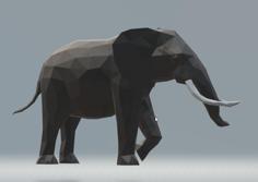 Low Poly Elephant 3D Printer Model