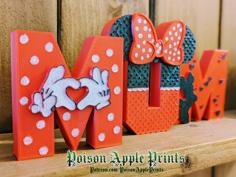 Minnie Mouse Mom Sign 3D Printer Model