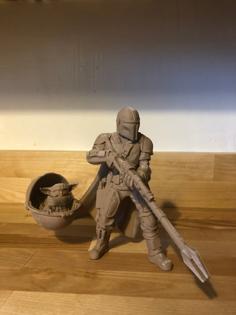 Mandalorian And Baby Yoda 3D Printer Model