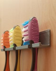 Simple Wall Mount Toothbrush Holder 3D Printer Model