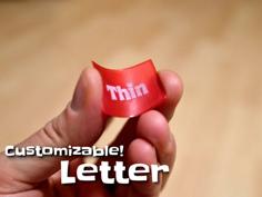 Customizable Letter 3D Printer Model