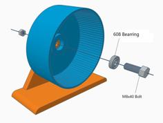 Silent Rodent Wheel 3D Printer Model