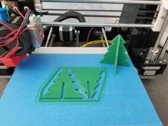 Christmas Tree Card Ornament 3D Printer Model