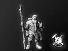 Dwarf Mage 3D Printer Model