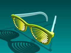 Shutter Sunglasses (curved) 3D Printer Model