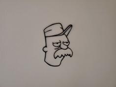 Scruffy The Janitor – Futurama Wall Art 3D Printer Model