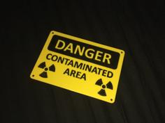 Contamination Warning Sign 3D Printer Model