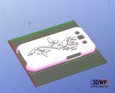 Samsung Galaxy S3 Rose Case 3D Printer Model