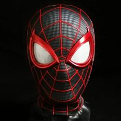 Spider Man Miles Morales Faceshell Mask Free 3D Print Model 3D Printer Model