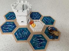 Catan Hex Dice Tower 3D Printer Model