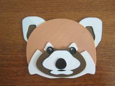 Red Panda Badge 3D Printer Model