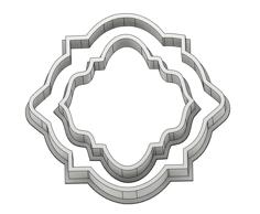 Islamic Mosaic Pattern Double Cookie Cutter For Eid Celebration 3D Printer Model