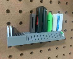 USB, SD, And Micro SD Pegboard Organizer 3D Printer Model