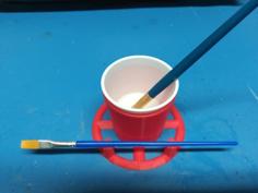 Dixie Cup Holder Painting Tool 3D Printer Model