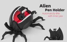 Alien Pen Holder 3D Printer Model