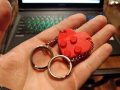 Lego Heart Keychian 3D Printer Model