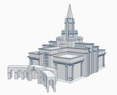 Bountiful Utah Temple 3D Printer Model