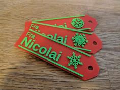 Gift Tag With Snowflake 3D Printer Model