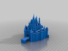 Disney Castle W/ Solid Bridge 3D Printer Model