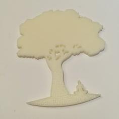 Buddhist Meditating By Tree 3D Printer Model