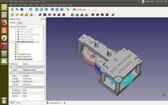 Dual Reduction Gear Box (DC 130 Motor) 3D Printer Model