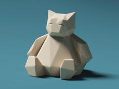 Low-Poly Snorlax 3D Printer Model