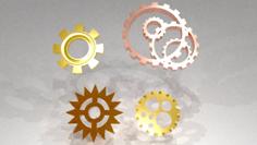 Decorative Steampunk Gears 3D Printer Model