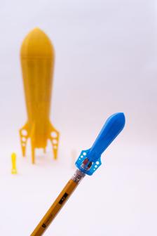 Retro Rocket Pencil Case 3D Printer Model