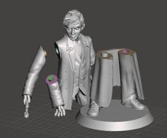 David Tennant Doctor Who Tenth Doctor Fixed, Cut And Keyed + Basic Base 3D Printer Model