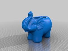 Elephant Flower Pot 3D Printer Model