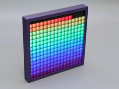 16×16 NeoPixel Square Pixel Display 3D Printer Model