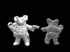 Mouse Pookah Space Pirate (28mm/Heroic Scale) 3D Printer Model