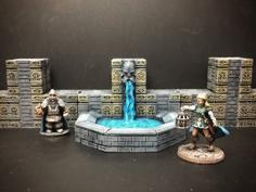 ScatterBlocks: Dwarven Fountain (28mm/Heroic Scale) 3D Printer Model