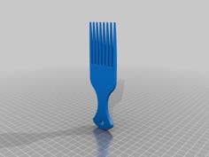 Afro Comb 3D Printer Model