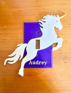 Multicolor Unicorn Light Switch Cover 3D Printer Model