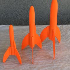 Flutterby Model Rocket 3D Printer Model