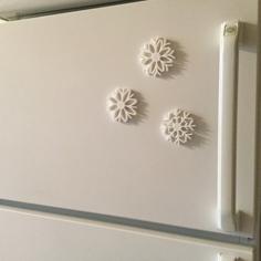 Snowflake Magnets 3D Printer Model