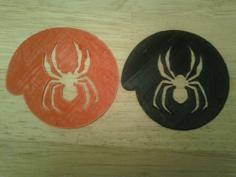 Halloween Spiderccino Or A Spider-Cappuccino Stencil. 3D Printer Model