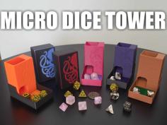 Micro Dice Tower (Blank, DnD, CoC) 3D Printer Model