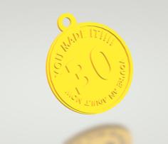 30 Year Birthday Medal 3D Printer Model