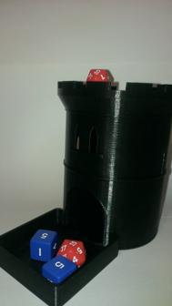 Round Dice Tower With Spiral Stairs 3D Printer Model